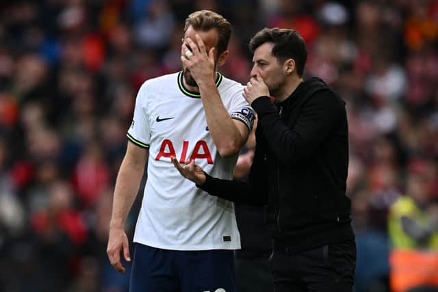 Ryan Mason was also interim head coach at Tottenham, where Harry Kane was the star man. (Photo by PAUL ELLIS/AFP via Getty Images)
