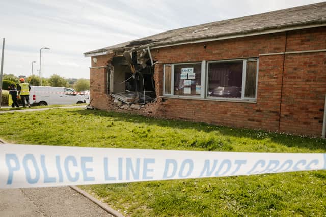 The damage caused to Ludlow Youth Centre.
