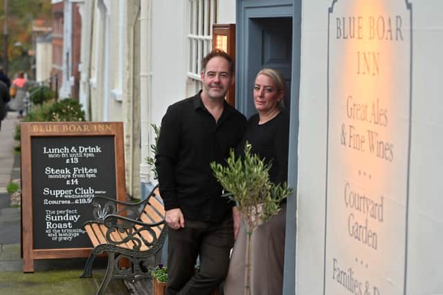 Blue Boar, Ludlow. Pictured are Helena Griffiths and Mark Tilston, Launch Managers (Photo credit: Steve Leath)