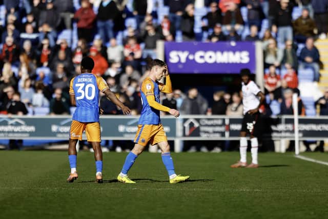 Josh Ruffels following his red card