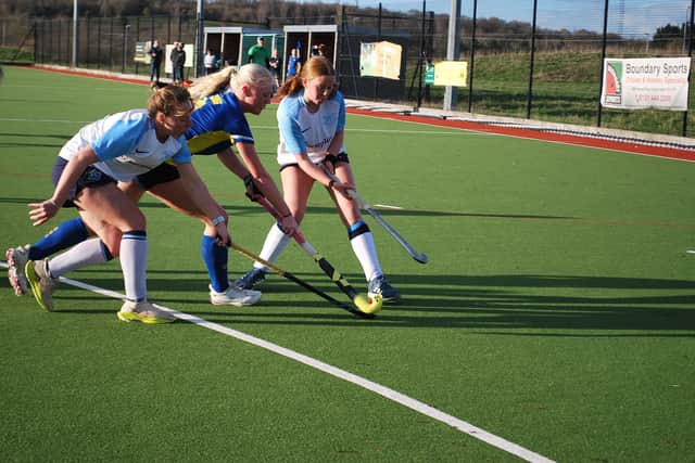 Stourport defender thwarts Leek. Picture: Sara Jennings