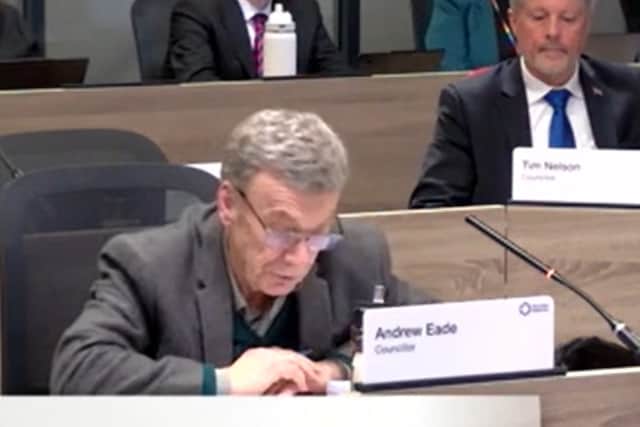 Conservative group leader Andrew Eade responds to the Labour budget. Picture: Telford & Wrekin Council