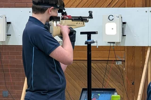 Liam Beardmore, a Year 11 student at Burton Borough School, at the British Shooting Schools Rifle Championships