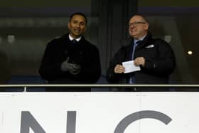 Shilen Patel pictured with recently-returned executive director Mark Miles at The Hawthorns during Saturday's match against Coventry. (Photo by Adam Fradgley/West Bromwich Albion FC via Getty Images)