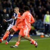 Alfie Gilchrist endured a nightmare against Coventry and was hauled off after 40 minutes. (Photo by Adam Fradgley/West Bromwich Albion FC via Getty Images)