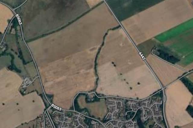 Land to the north of Telford where developers have earmarked to take 1,500 homes. Picture: Google Maps