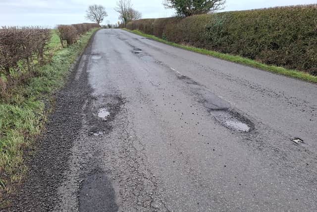 This country road in High Ercall could use some TLC