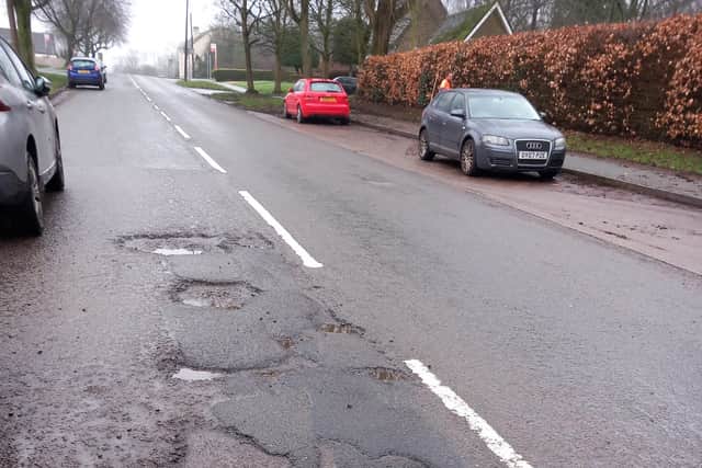 Dovedale Road, near Beacon Cemetery was a hotspot for potholes