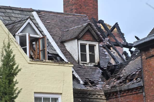 The scene of the fatal fire in Shrewsbury town centre. Photo: Steve Leath