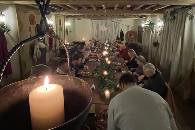 The Thegns' feast: candles, craft and community kindle the spirit of tradition in the Long Room, site of the medieval Great Hall