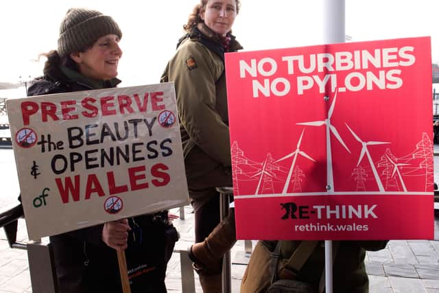 Some of the protestors at the event
