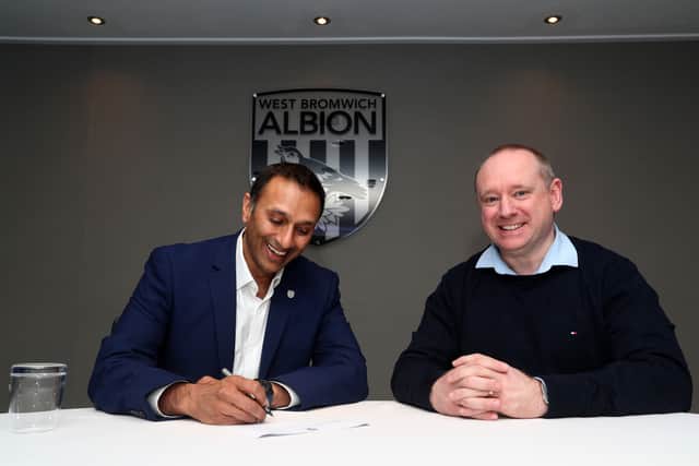 Shilen Patel and Mark Miles (Photo by Adam Fradgley/West Bromwich Albion FC via Getty Images).