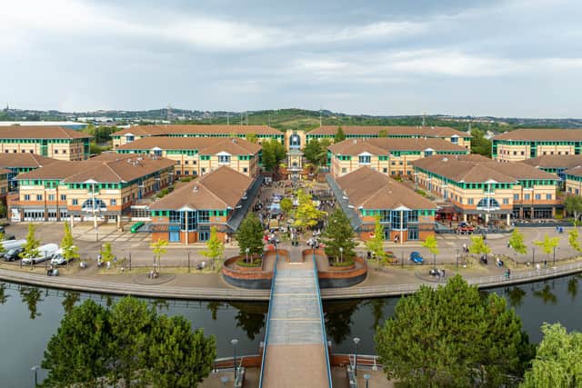 Aerial view of The Waterfront