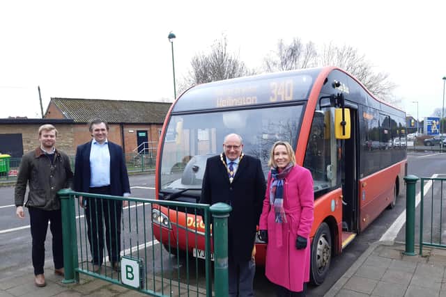 Celebrating the launch of the new 340 bus service
