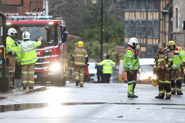 Scene of the fire in Shrewsbury.
Picture by Phil Blagg Photography.
