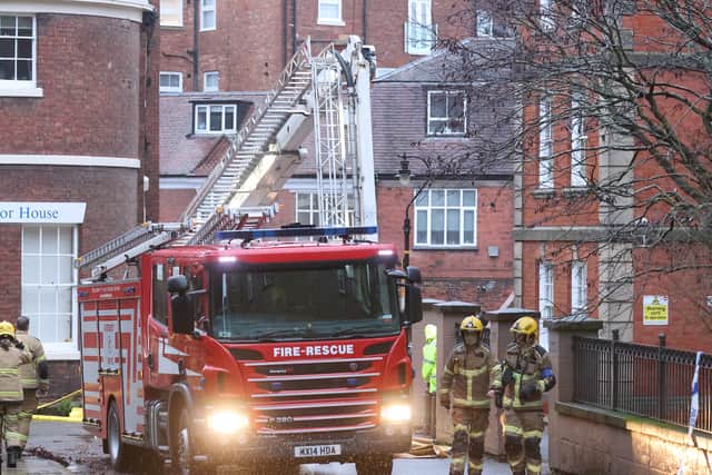 Scene of the fire in Shrewsbury.
Picture by Phil Blagg Photography.
