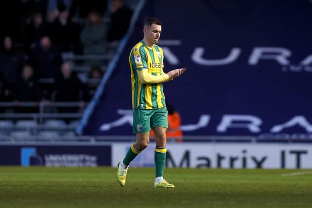Jed Wallace dejected at full-time. (Photo by Adam Fradgley/West Bromwich Albion FC via Getty Images)