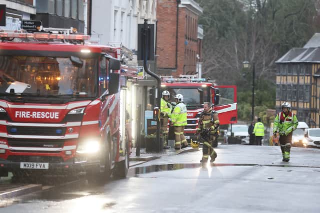 Scene of the fire at Shrewsbury.
Picture by Phil Blagg Photography.
