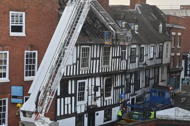 A ladder platform at Perches House, Shrewsbury
