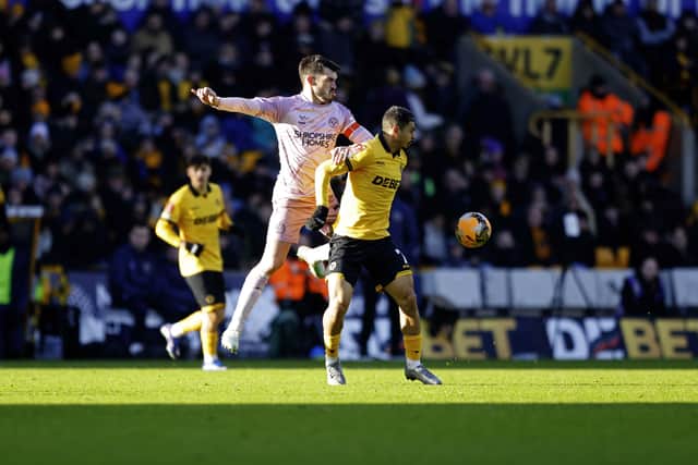John Marquis and Andre during the game FA Cup 3rd round game between Wolverhampton Wanderers and Shrewsbury Town at Molineux on 10th January 2026