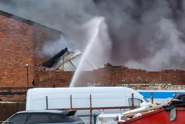 Ten crews are tackling the blaze in Wolverhampton