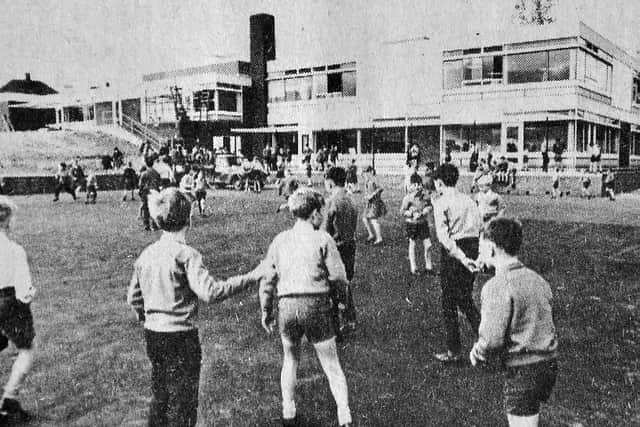 Children at the new Broseley Primary School, Dark Lane, at the time of its opening in September 1967. 