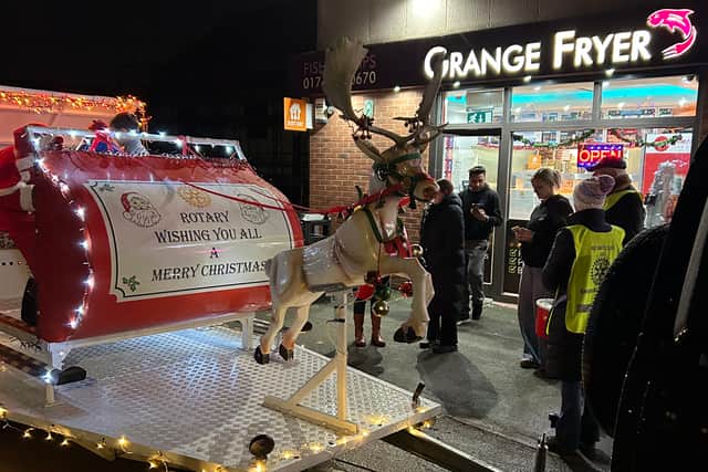 The Rotary sleigh on one of its tours.