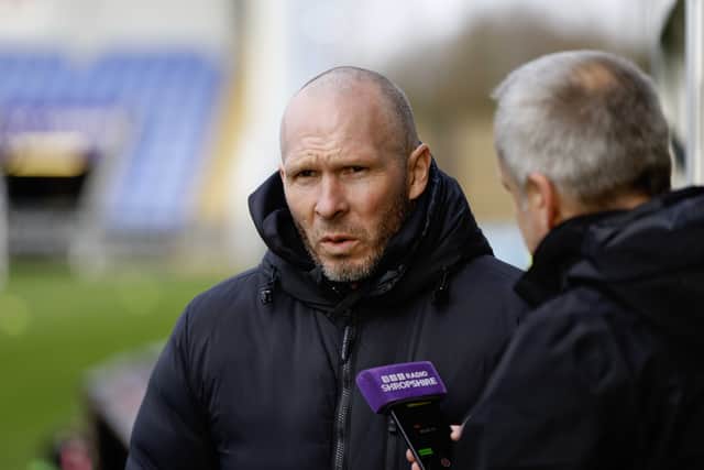 Shrewsbury Town manager Michael Appleton before the game between Shrewsbury Town and Bristol Rovers at Croud Meadow on 1st January 2026