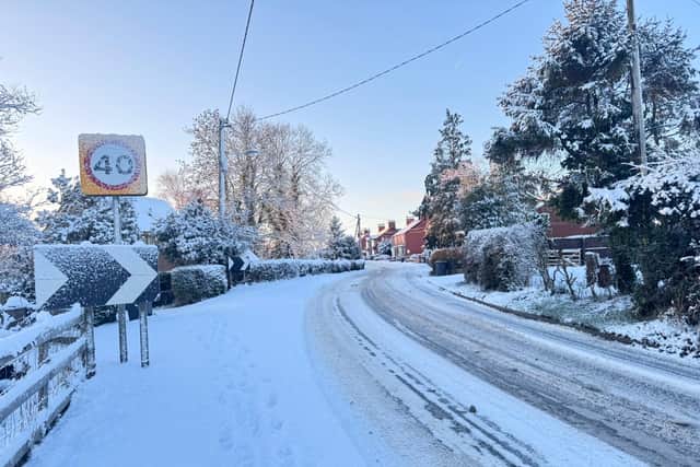 A snowy scene in Shropshire where pupils from many schools got an unexpected extra day off