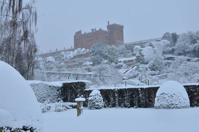 A snowy scene at Powis Castle in December 2017.