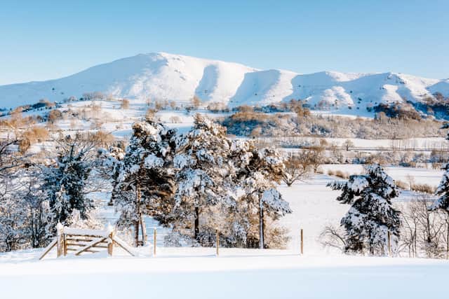 A view from Church Stretton overlooking Caer Caradoc Hills (Shropshire Hills), December 11, 2017.