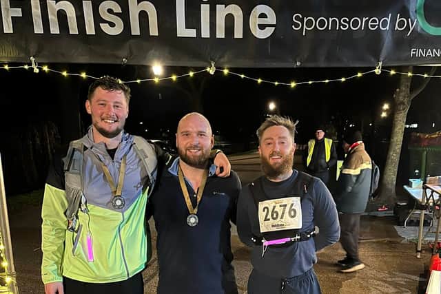 Medals on the finish line