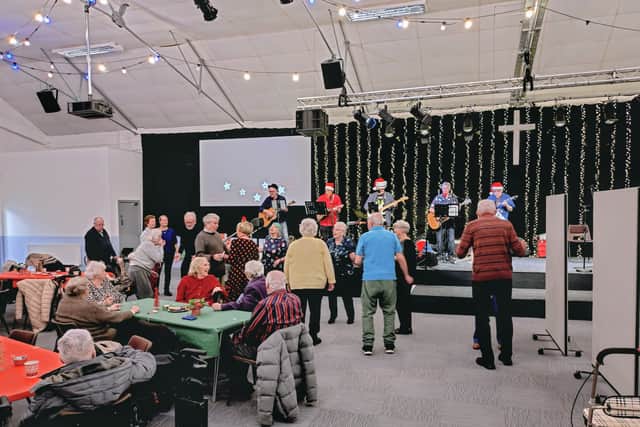The Christmas party is in full swing.