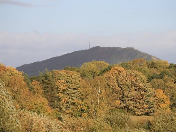 The mast on top of the Wrekin is visible for miles around