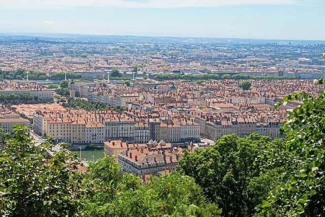 It's quite a climb, but worth it. The view from next to Basliica de Fourviere