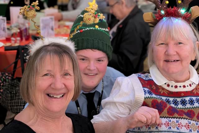 Pupil James Lloyd with Margie Baily and Lynn Lee