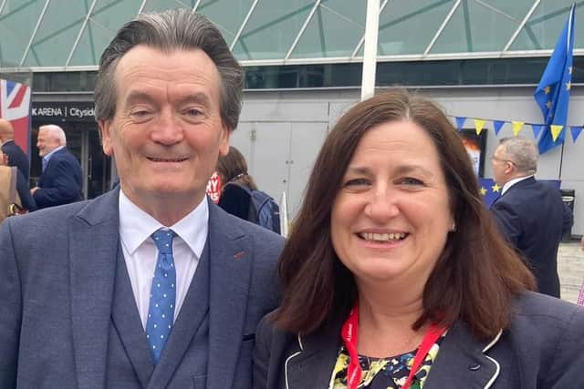 Punk singer turned environmentalist Feargal Sharkey with Shrewsbury MP Julia Buckley