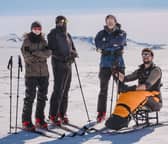 Darren Edwards (right) and his team in Antarctica. Picture: Darren Edwards