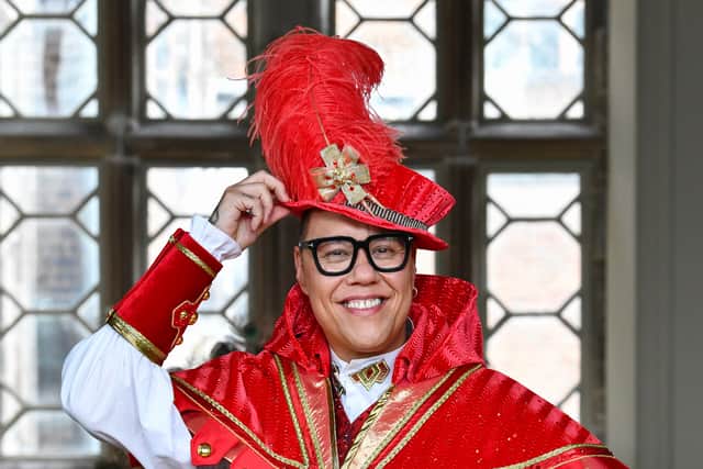 Gok Wan as Gok Scarlet in Robin Hood at Birmingham Hippodrome