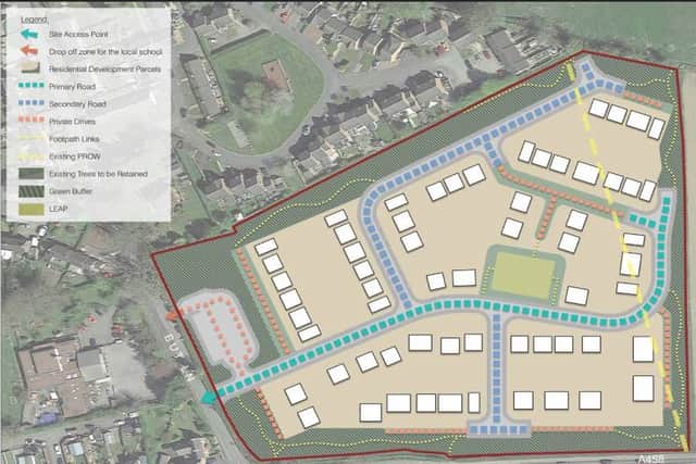 Plans to build 102 homes opposite a primary school in Ford, near Shrewsbury, were revealed last month. Photo: SHP/Shropshire Council