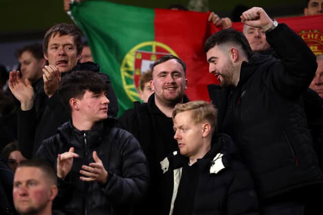 Luke Littler enjoys his evening with friends at Molineux