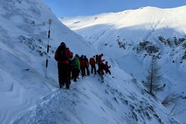 For the last three days, avalanche risks and "difficult" weather conditions have halted search efforts, but rescue teams resumed the search on Thursday morning. Photo: Brasov County Salvamont Service