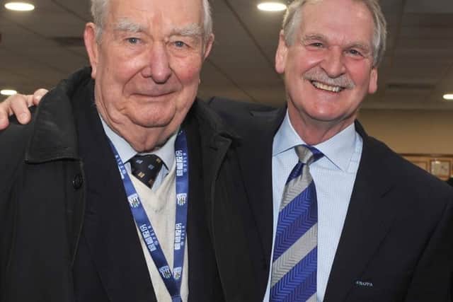 Doctor Roger Rimmer pictured with legendary Albion defender Ally Robertson. Pic: Laurie Rampling