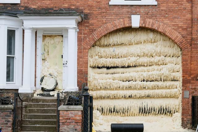 110 St Michael's Street was filled with concrete foam to help prevent its collapse