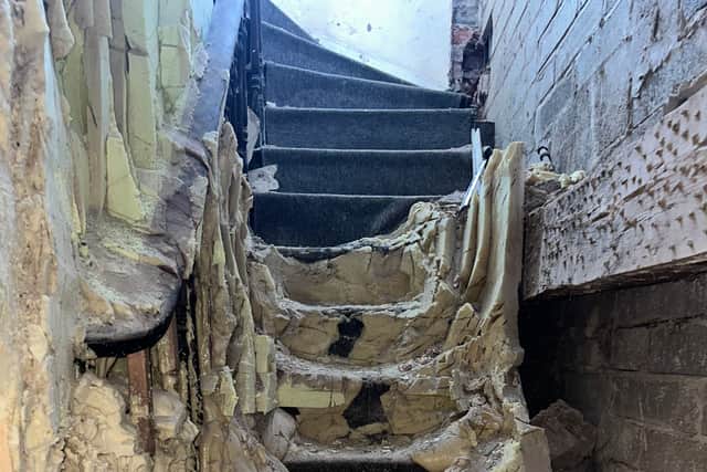 The foam covered staircase. Picture: Summer House Interiors