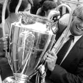 The late Gary Shaw with the European Cup