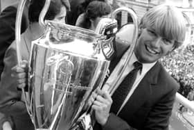 The late Gary Shaw with the European Cup