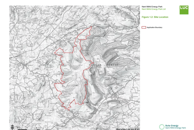 The site where the turbines would be positioned if permission is granted