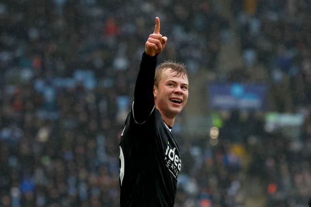 Celebrating a fine start to a disappointing afternoon in Coventry. (Photo by Adam Fradgley/West Bromwich Albion FC via Getty Images)