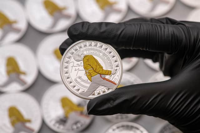 Freddie Mercury is being celebrated with a new Royal Mint coin design, which the Queen singer's sister said would have "meant the world" to him. Royal Mint/PA Wire


